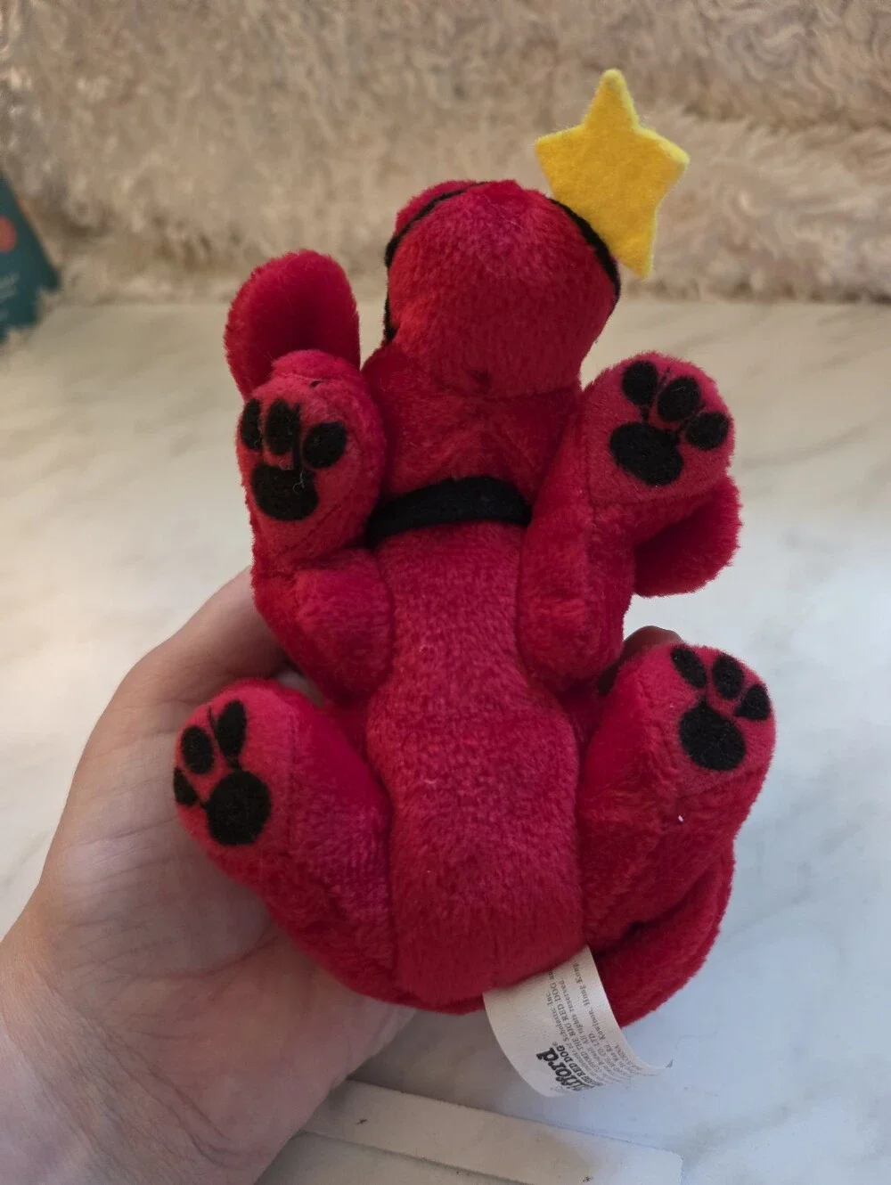 Scholastic Clifford the Big Red Dog Toy with Green Hat and Yellow Star